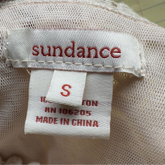 Sundance Cream Boxy Blouse with 3/4 Sleeves and Embellished Details - Picture 6 of 7